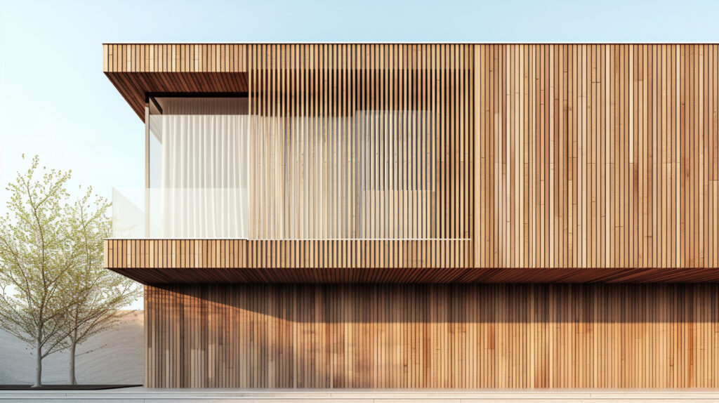 Maison à façade bois moderne pour performance énergétique et isolation